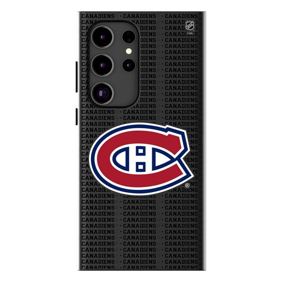 Keyscaper Montreal Canadiens Text Backdrop Galaxy Magnetic Bump Case