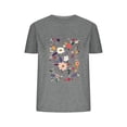 thumbnail image 1 of Camisetas de Verano de Mujer Pequeña Flor Impresa Cuello Redondo Manga Corta Superior, Verano Superior de las Mujeres, 1 of 4