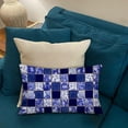 Royal Blue Boho Home Decor Lumbar Pillow Cases 12x20 Inch Moroccan Tile