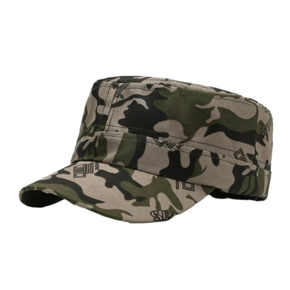 AYYUFE 6PCS Camouflage Baseball Cap Unisex Lightweight Anti UV Sun Portable Summer Flat Hat Outdoor Training Hiking Sport Cap Adult Soldier Hat D