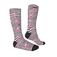 thumbnail image 3 of Vsdgher Flamingos Print Thigh High Socks Extra Long Stretchy Sock Women Over Knee High Opaque Stocking Daily Wear, 3 of 5