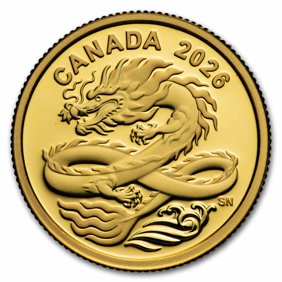 2026 Canada Proof Gold $8 Lucky Dragon