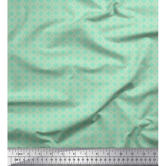 Soimoi Rayon Crepe Fabric Knitted Shirting Decor Fabric Printed Yard 46 Inch Wide
