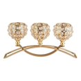 thumbnail image 2 of CUITING Crystal Candle Holder 3 Candelabra  Table Centerpiece Wedding Buffet Table Ornaments   Golden, 2 of 8
