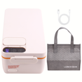 thumbnail image 3 of Heated Lunch Box Electric Lunch Box Self Heating Lunch Box Cordless Rechargeable 304 Food-Grade Stainless Steel 1L A, 3 of 8