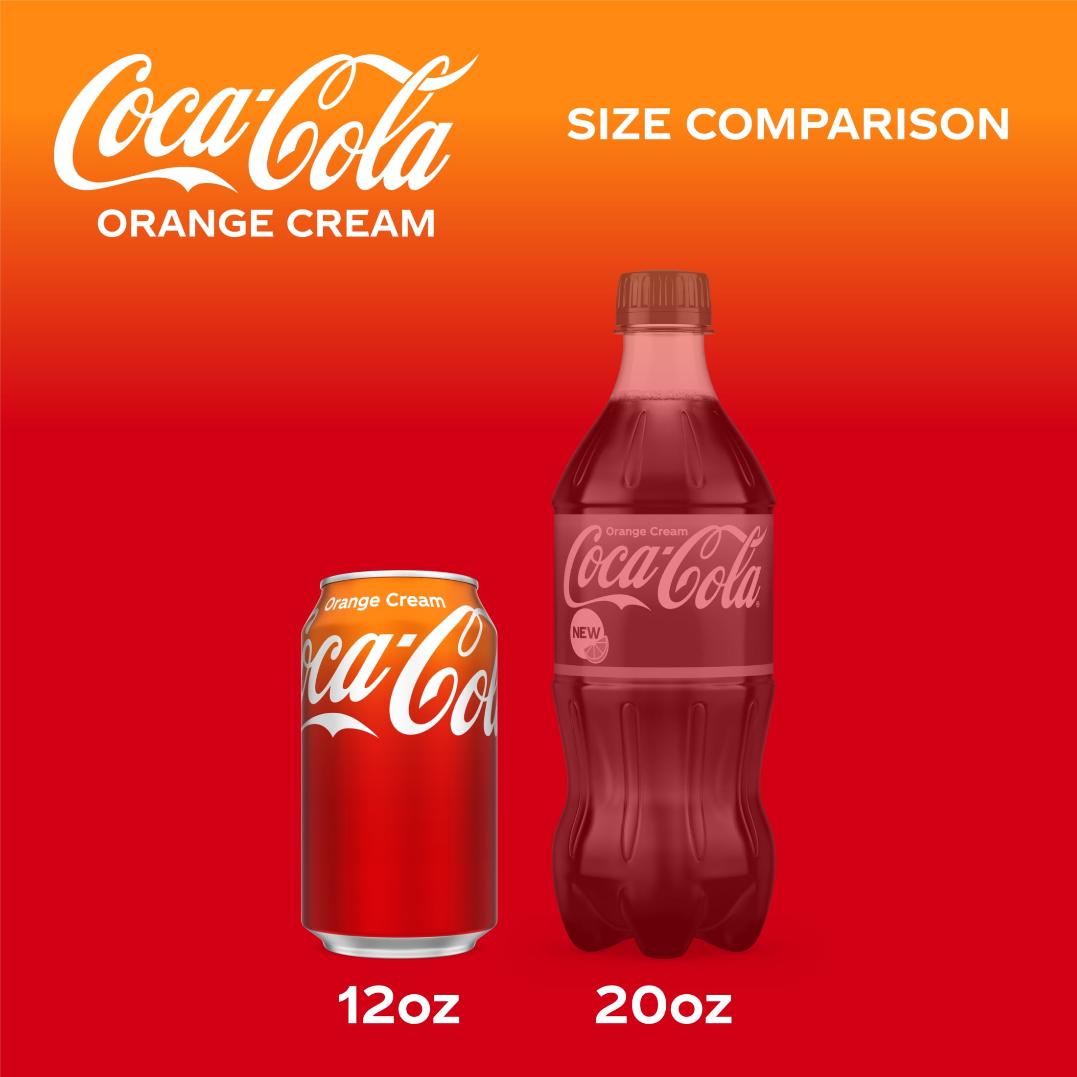 Coca-Cola Orange Cream Soda Pop Fridge Pack Cans, 12 fl oz, 12 Pack