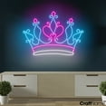 thumbnail image 3 of Craftnamesign Queen Crown Neon Art, Crown Led Light For Wall Decor, Crown Led Signboard, 3 of 5