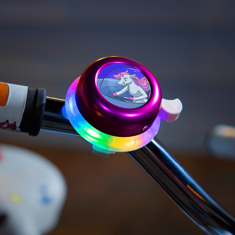 Brightz SpaceBrightz Pink Bicycle Ring Bell with Color Morphing