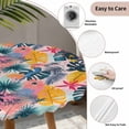 thumbnail image 3 of Palm Leaves Round Tablecloth for 55-60 Inch Tables, Fitted Table Cover with Elastic Edge, Colorful Tropical Plant Summer Flower Waterproof Outdoor Table Cloth Protector for Patio Garden Dinner Picnic, 3 of 9