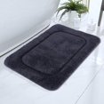 thumbnail image 1 of Lishi Gray Non-Slip Microfiber Bath Mat 50x80cm - Absorbent, Soft, Machine Washable, 1 of 5