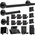 thumbnail image 1 of Juego de Accesorios de Ba&ntilde;o de 16 piezas Toallero de pared Estante de ba&ntilde;o Toallero de papel Jabonera Ganchos Adhesivos Juego de Accesorios de Ba&ntilde;o de Acero Inoxidable, 1 of 7