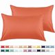 thumbnail image 1 of Chenchen Cotton Pillow Cases Queen Size Set of 2, 600 Thread Count Pillowcases 20x30 Inches, Soft Long Staple Cotton Pillowcases Breathable with Envelope Closure,Orange, 1 of 1