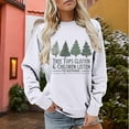 thumbnail image 2 of Harpily Daily Deals Clearance, Sweatshirts for WomenChristmas Trees Sweatshirt Womens Funny Tree Camping Sweatshirt Casual Fall Pullover Tops White S, 2 of 4