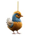 thumbnail image 1 of Flmtop Christmas Tree Chicken Shape Ornament Realistic Appearance Cartoon Hanging Pendant Car Key Ring Decoration Gift, 1 of 11