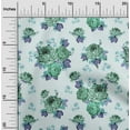 thumbnail image 2 of oneOone Polyester Spandex Sky Blue Fabric Florals Dress Material Fabric Print Fabric By The Yard 56 Inch Wide, 2 of 6