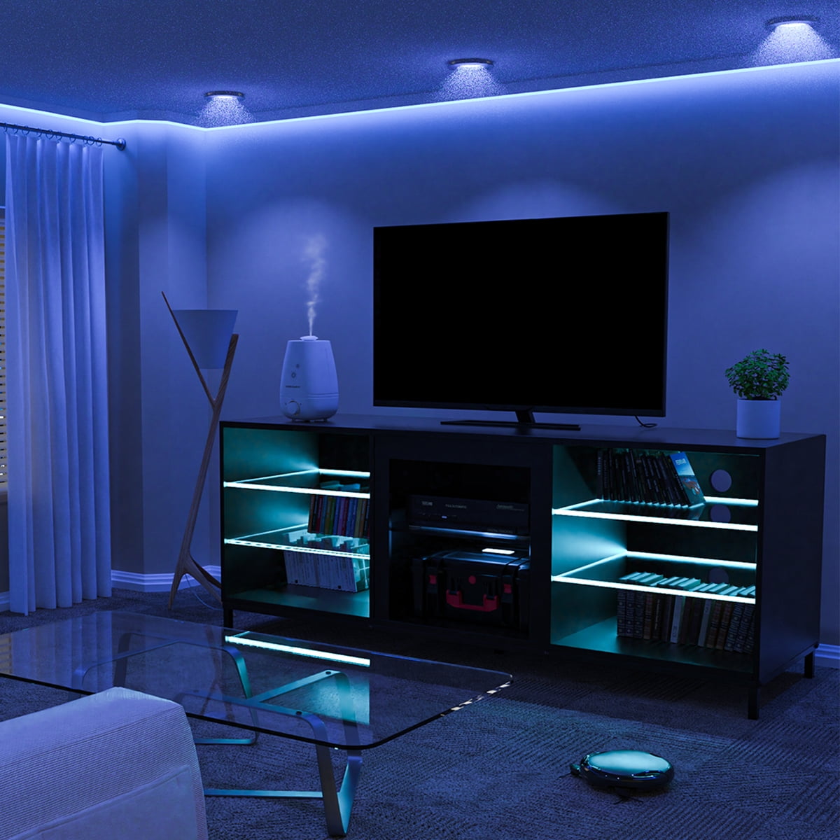 TV Shelves Unit Modern Entertainment Stand Hi-Fi Stereo Cabinet Audio Storage 