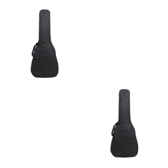 Sonducket Bolsa acolchada para guitarra, correa de doble hombro, funda impermeable, , tela gruesa, cremallera para instrumento Negro 2piezas