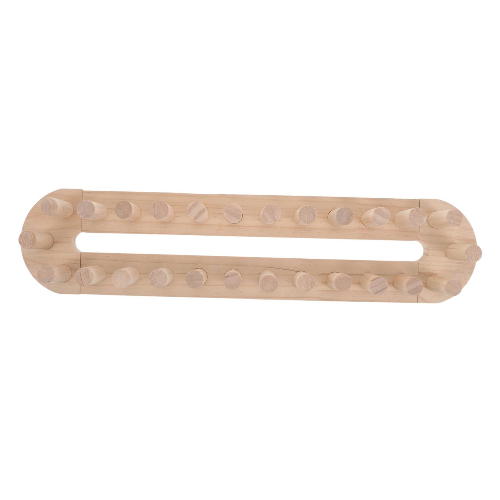 LOLIPPYY Adjustable Wood Weaving Board for Knitting Scarves, Blankets and Crafts, Multifunctional Khaki Design Tool