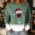 thumbnail image 2 of Futezty Sweaters for Women Christmas Graphic Oversized Sweatshirts Fleece Funny Pullover Party Holiday Tops with Bows, 2 of 9