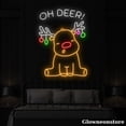 thumbnail image 2 of Glowneon Oh Deer Baby Reindeer Neon Sign, Reindeer Led Sign, Reindeer Lover Gifts, Christmas Decor, 2 of 5
