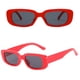 thumbnail image 5 of Gafas de sol rectangulares para mujer Protección UV Viajes Playa Gafas (Rojo), 5 of 5