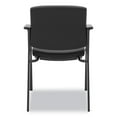 thumbnail image 4 of basyx VL605 Guest Reception Waiting Room Chair, Black Leather, with Arms, Metal Base, 4 of 9
