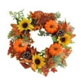 thumbnail image 4 of Corona de verano artificial con calabazas - Flor decorativa artificial de 40 cm Calabaza girasol, 4 of 8