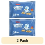 (2 pack) Malt-O-Meal Frosted Flakes Cereal, Frosty Flakes Breakfast Cereal, 55 oz Resealable Cereal Bag