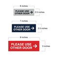 thumbnail image 6 of All Quality PLEASE USE OTHER DOOR Sign - (2 Pack) (Dark Brown) - Small 2" x 6", 6 of 6