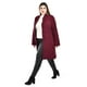 thumbnail image 2 of Abrigo largo de cuello Mao Roman Fashion /Tallas Extras, 3011 (Vino) vino 36, 2 of 6