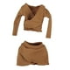 thumbnail image 1 of Falda corta básica para figura femenina a escala 1:6. Ropa hecha a mano. marrón, 1 of 9