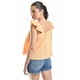 thumbnail image 3 of Blusa con bordado y olanes Roman Fashion/Juvenil, 081 (Naranja) naranja M, 3 of 5