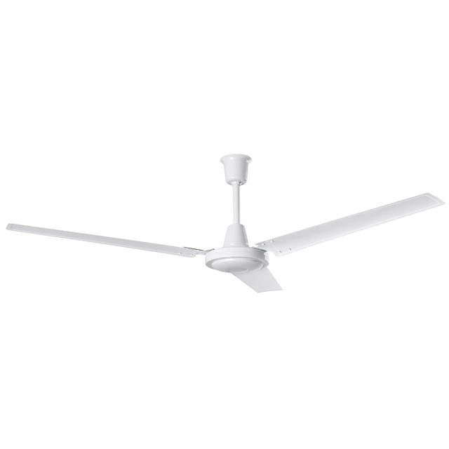 Coolfan Ventilador Industrial de Techo Modelo Greco | 56 Pulgadas (142 cm), 3 Aspas de Acero y Control de Pared. | Color Blanco