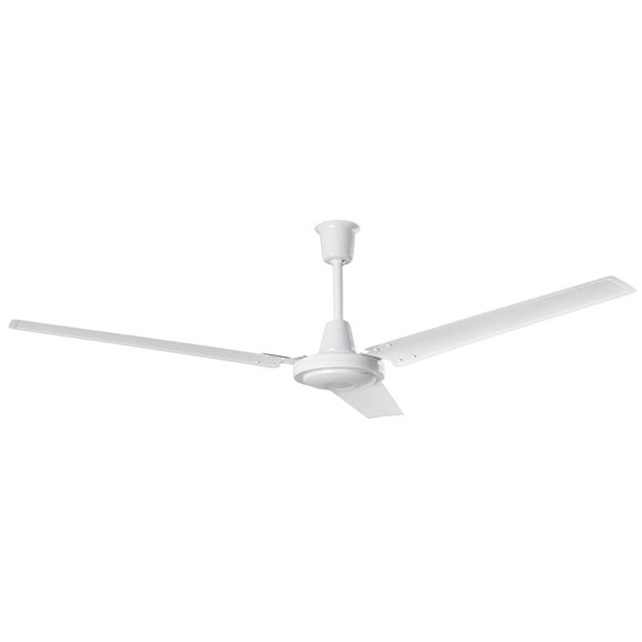 Coolfan Ventilador Industrial de Techo Modelo Greco | 56 Pulgadas (142 cm), 3 Aspas de Acero y Control de Pared. | Color Blanco