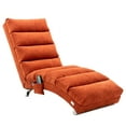 thumbnail image 4 of Triple Tree Massage Chaise Lounge, Ergonomic Electric Recliner Chair with Remote Control, Modern Long Lounger for Living Room Bedroom, Orange, 4 of 7