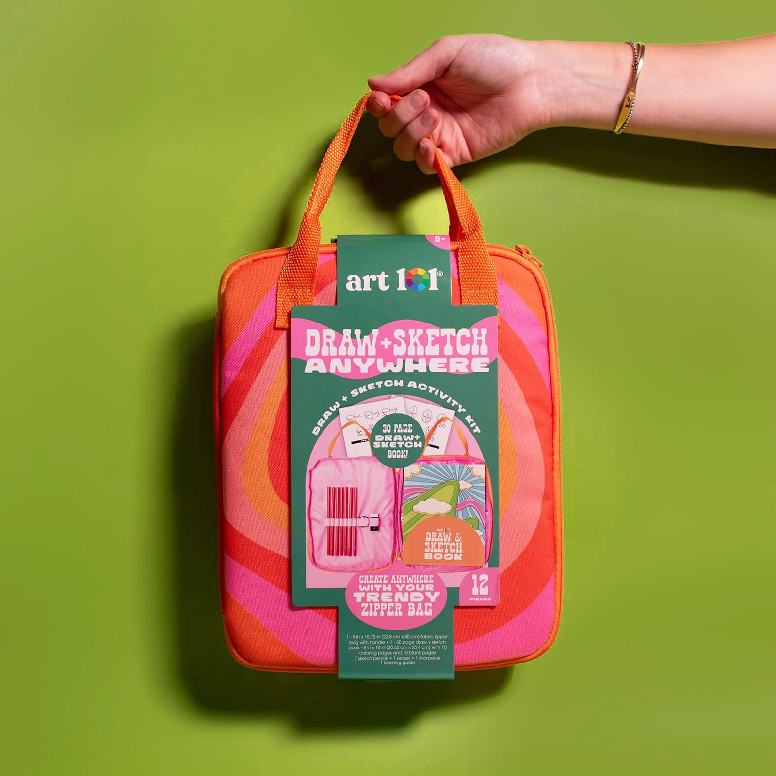 Art 101 Draw and Sketch Anywhere Activity Kit with 12 Pieces, Drawing Set, for Child Ages 8+