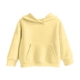 thumbnail image 7 of Besolor Fall Sweatshirts for Toddler Girls Boys Long Sleeve Hoodies Casual Loose Warm Outdoor Workout Pullover Tops with Pocket(12-24 Months,Yellow), 7 of 7