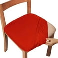 thumbnail image 1 of PPgejGEK Housse de Chaise Élastique Brossé Couleur Unie Ensemble 4 Pcs Housse Douce Confortable Résistante aux Taches Antidérapante pour Salle à Manger Bureau Banquet 14-18 Pouces Polyester Spandex Lavable en Machine, 1 of 5