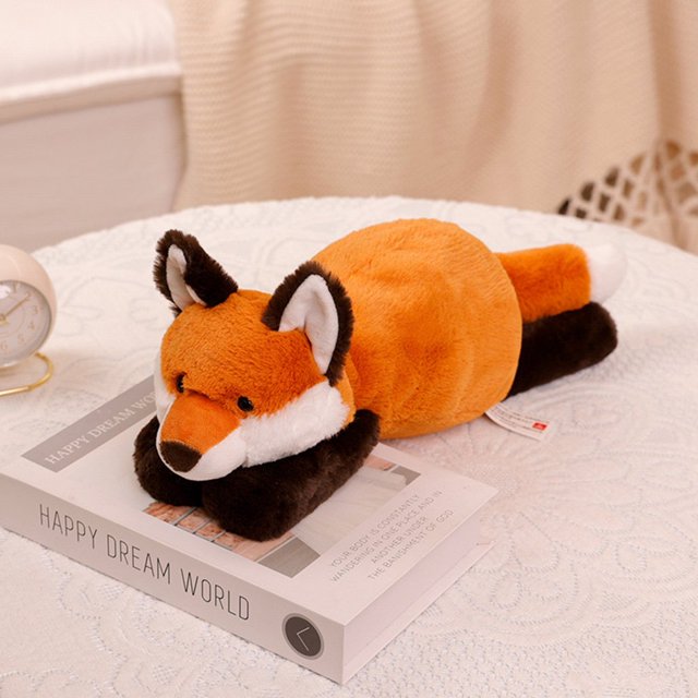 Simulation Fox Raccoon Stuffed Plush Doll Creative Cute Simulation Stuffed Toy for Claw Machine Grabber Doll