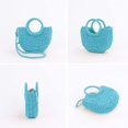 thumbnail image 3 of Bolso QTKJ Mini Rattan de Media Luna para Mujer Azul, 3 of 7