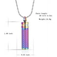 thumbnail image 2 of Cylinder Urn Necklace for Ashes Cremation Cylinder Memorial Stainless Steel Memorial Pendant Openable Pill Case Urn Necklace Perfume Memorial Pendant Locket Charm Pendant, 2 of 7