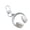 White, variant on Creative Gift for Friend Stylish Headphone Keyring Resin Keychain Carabiner