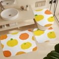 thumbnail image 3 of Colorful Pumpkin Pattern Bathroom Mats Sets 3 Piece, Bath Mat Earth Quick Dry Rugs for Bathroom Decor, 3 of 5