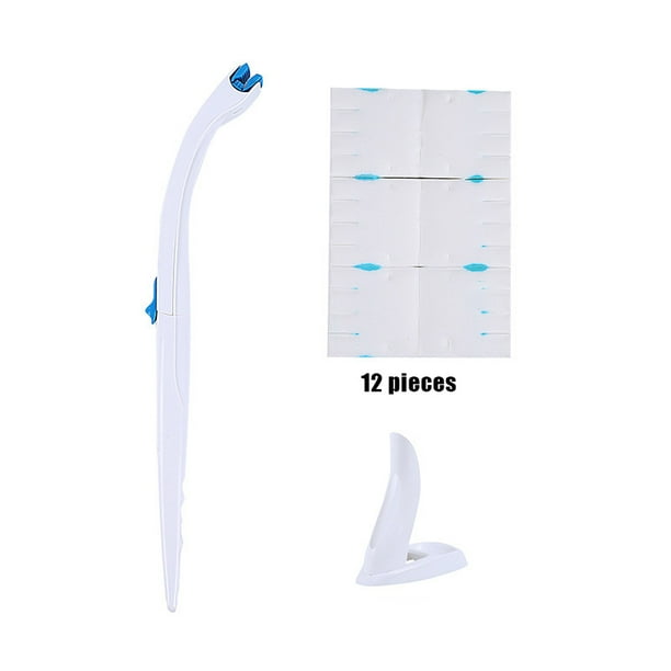 Disposable Toilet Brush Set with 12 Refills Flushable Toilet Cleaning