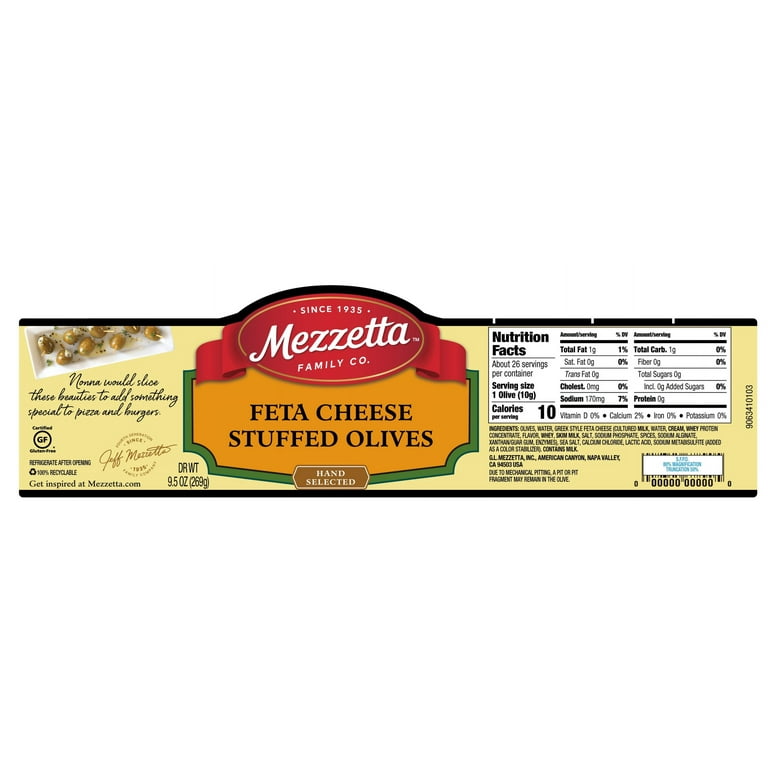 Mezzetta Mediterranean Herbs and Feta Filled Greek Halkidiki