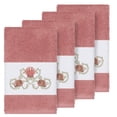 thumbnail image 2 of Authentic Hotel and Spa  Turkish Cotton Shells Embroidered Tea Rose 4-piece Hand Towel Set, 2 of 3