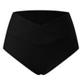 thumbnail image 3 of Krdevn Bas de Bikini Triangle Taille Haute Couleur Unie Maillot de Bain Confortable pour Femmes, 3 of 4