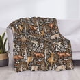 thumbnail image 4 of Salouo Moose fox bear leaf tree Print Throw Blanket Gifts for Women Men Soft Flannel Blanket for Home Living Room Decor Bedroom Blanket Gifts for Mom Dad -60"x50", 4 of 7