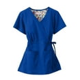 thumbnail image 7 of koi classics women's katelyn wrap solid scrub top, 7 of 7