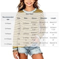 thumbnail image 3 of Spazoro Girls Long Sleeve T-Shirts, Crew Neck Striped Long Sleeve Relaxed Fit Stretchy Fall Spring Casual Tops Tee for Daily Wear Brown Size 3-4T, 3 of 8
